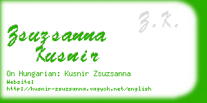 zsuzsanna kusnir business card